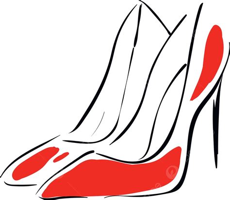 Red High Heel Shoes Illustration In Basic Rgb Vector On White Background Vector Heels Women