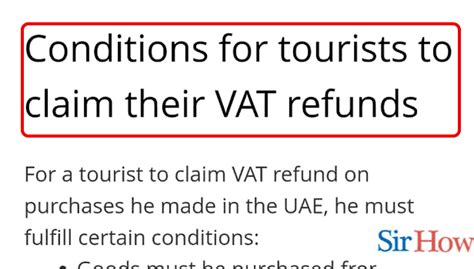 How To Check The Conditions For Tourists To Claim Their Vat Refunds In