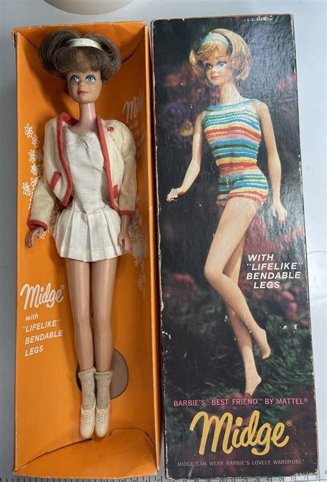 Midge Lifelike Bendable Legs Barbie Doll Brownette Ebay