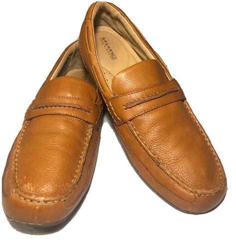 Sperry Top Sider Navigator Men S Tan Pebbled Leather Driving Loafer