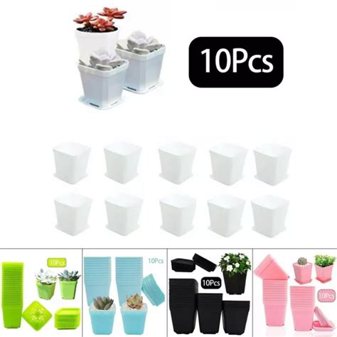 LOT DE 10 pots de plantes en plastique durable pour pépinière et