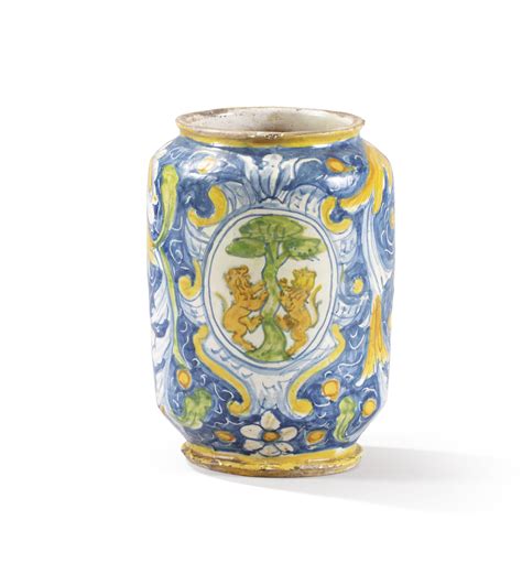 A Maiolica Albarello Calabrian Gerace 17th Century Style Paris