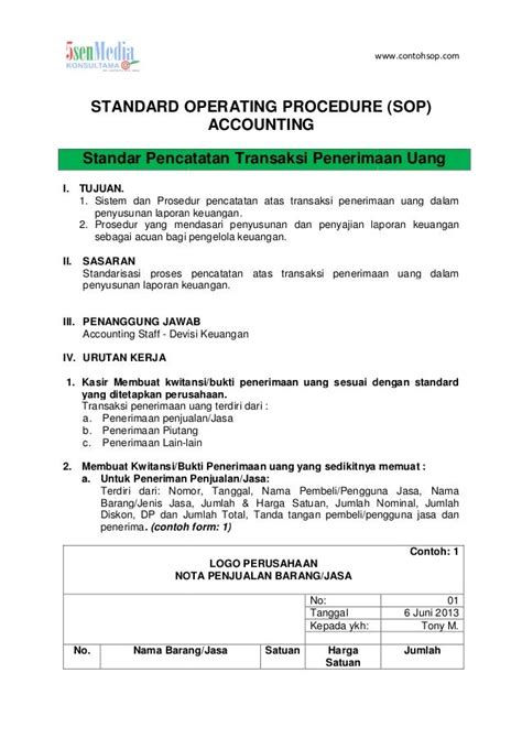 Contoh Sop Accounting