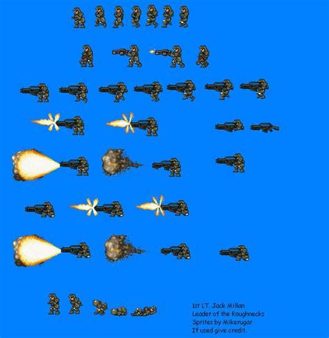 1st Lieutenant Jack Millan Short Sprite Sheet By Dantewreckmen 999 On