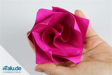 Origami Bild Origami Blume Rose Anleitung