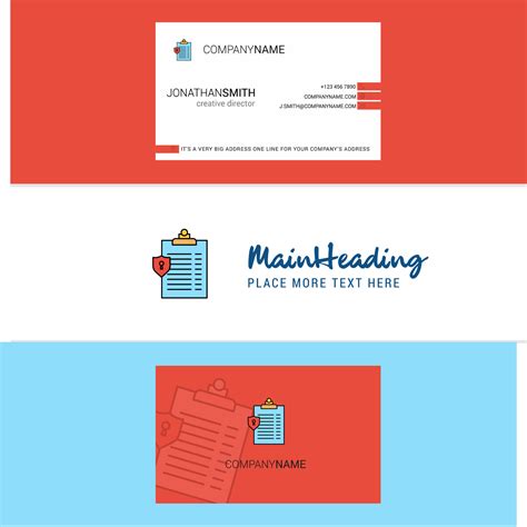 Beautiful Clipboard Logo and business card vertical Design Vector 14271473 Vector Art at Vecteezy