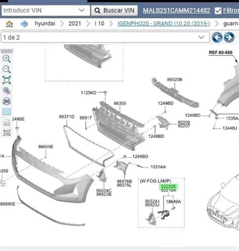 Neblinero Delantero Derecho Hyundai Original Grand I Cuotas