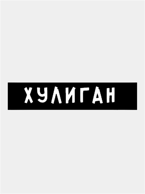 Наклейки на авто под номерной знак "Хулиган" купить по цене 199 ₽ в ...