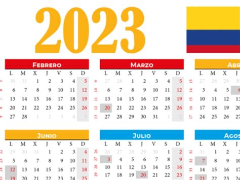 Conozca El Calendario De Colombia Para El Año 2023 El 45 OFF