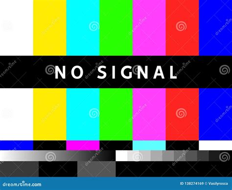 TV No Signal Background Illustration. No Signal Television Screen ...