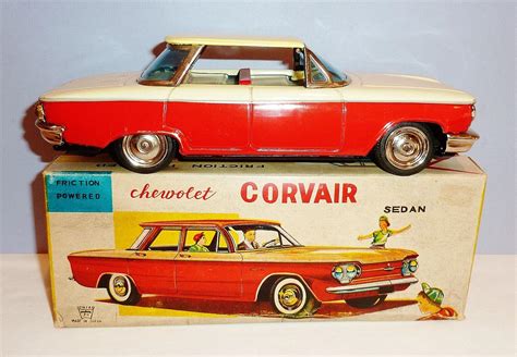 Ichiko Japanese Tin Litho Friction Chevrolet Corvair Door