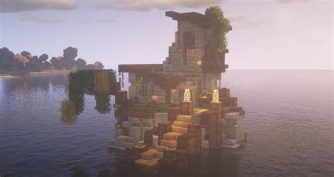 Abandoned house out at sea : Minecraft