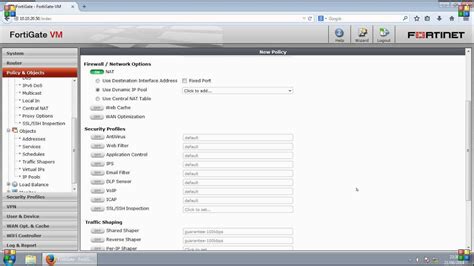 Fortinet Fortigate Firewall Policy Rules Configuration Overview Youtube