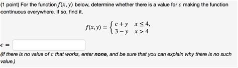 Solved Point For The Function F X Y Below Determine Chegg