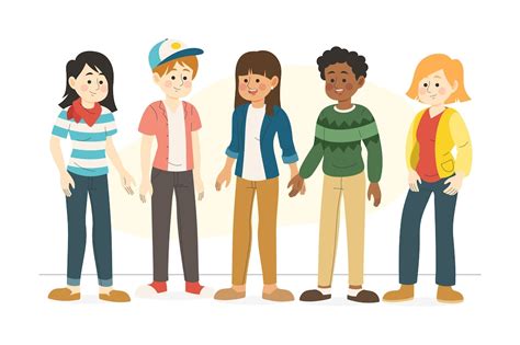 Groupe De Gens Heureux Vecteur Gratuite