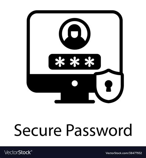 Secure Password Royalty Free Vector Image Vectorstock