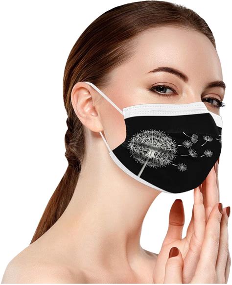 20PCS Face Mask Flower Printed Disposable 3 Layer Breathable