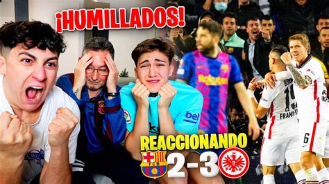 HINCHAS del BARÇA REACCIONAN al BARÇA 2 3 FRANKFURT ENFADO BRUTAL