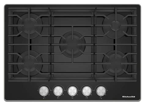 KitchenAid® 36" Black Gas Cooktop | Colder's | Milwaukee Area