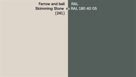 Farrow And Ball Skimming Stone 241 Vs Ral Ral 180 40 05 Side By Side