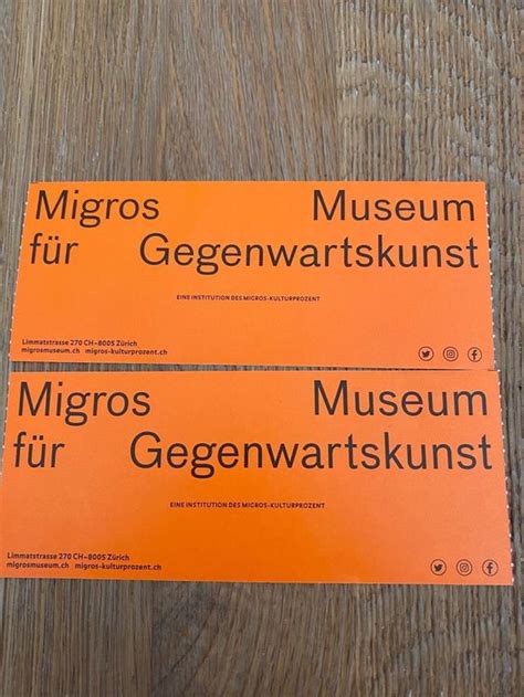 Migros Museum Für Gegenwartskunst 2 Eintritte Kaufen Auf Ricardo