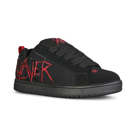 Dc X Slayer Court Graffik Skate Shoes Black Black Red Supereight