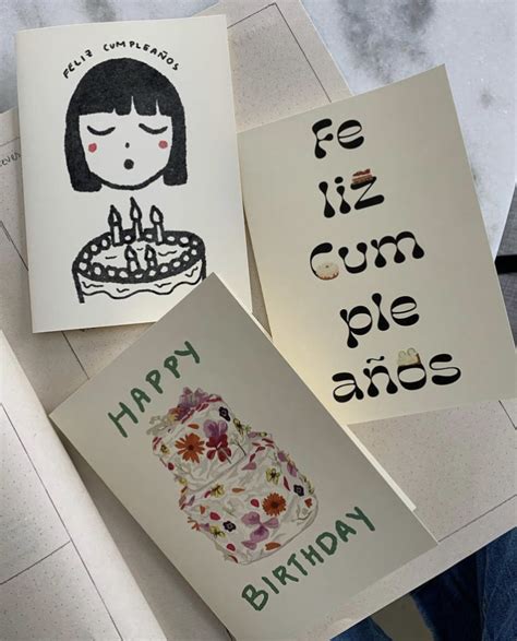 Tarjetas de cumpleaños Postres Diana Carrion