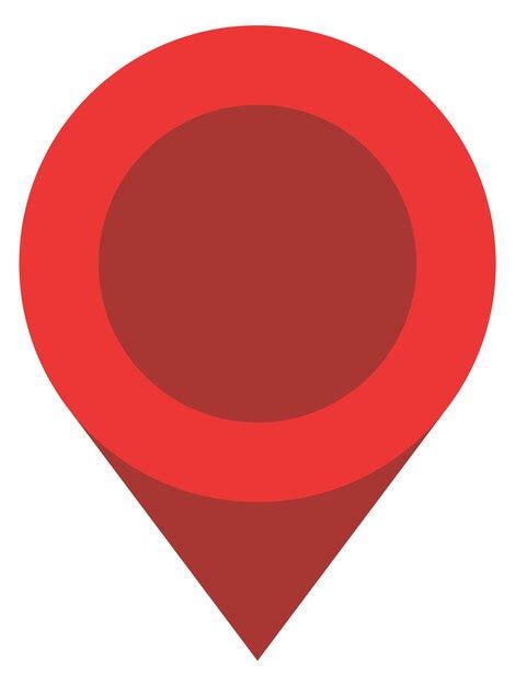 Pino de mapa vermelho ponteiro de localização geo sinal Vetor Premium