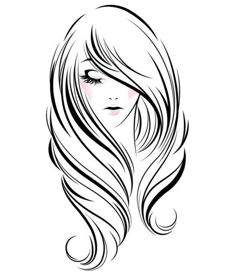 290 Girl Long Black Hair Stock Illustrations Royalty Free Vector