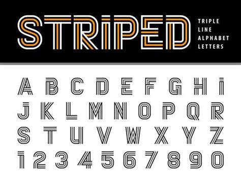 Striped Font Vector Art Icons And Graphics For Free Download