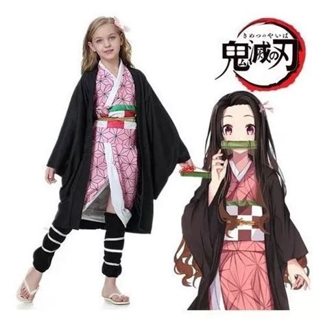 Disfraz Infantil Para Cosplay De Kamado Nezuko Demon Slayer Meses Sin