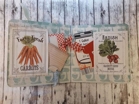 Recipe Book Junk Journal Scrapbook Blank Cookbook Art Etsy