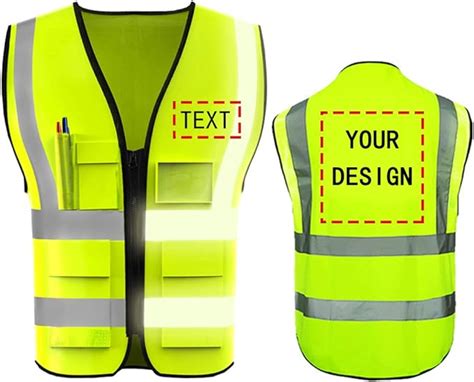 Yoweshop High Visibility Safety Vest Custom Your Logo Protective