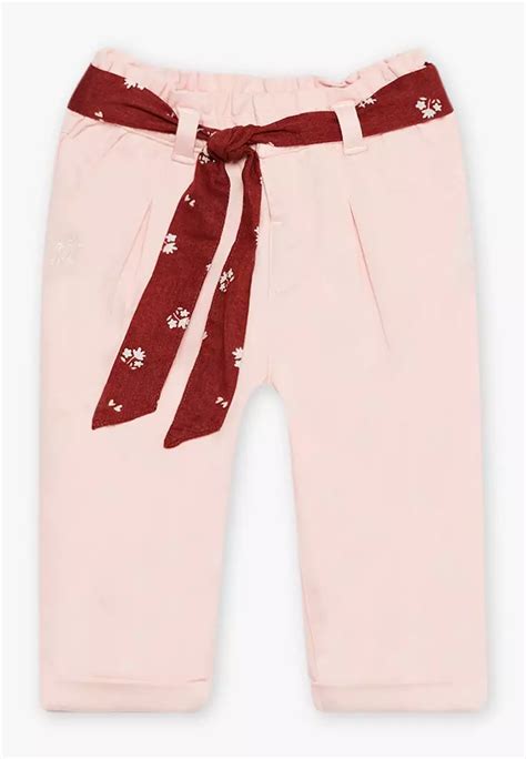 Buy Sergent Major Nude Trousers With Floral Tie Belt Online ZALORA Malaysia