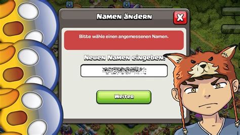 NAMEN ÄNDERN IN CLASH OF CLANS CoC YouTube