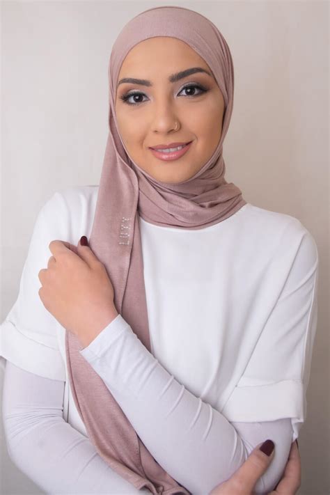 Premium Jersey Hijab In Apricot Nude Scarf LUXY HIJAB