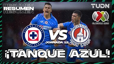 Resumen Cruz Azul Vs San Luis Cl Liga Mx J Tudn Youtube