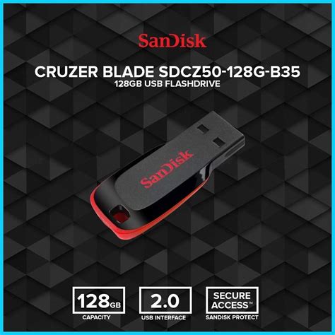 EasyPC Sandisk Cruzer Blade SDCZ50 128G B35 12gb USB Flashdrive