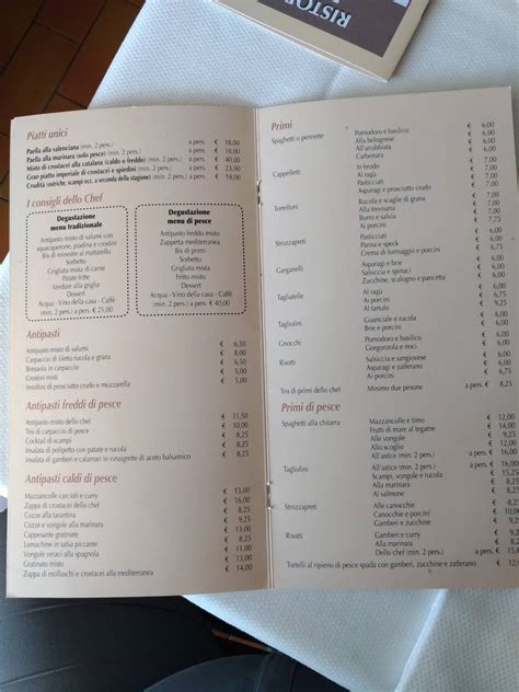 Menu Da Ristorante Il Brutto Anatroccolo Classe