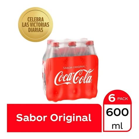 Refresco Coca Cola Sabor Original 6 Pack 600 Ml C U Bodega Aurrera