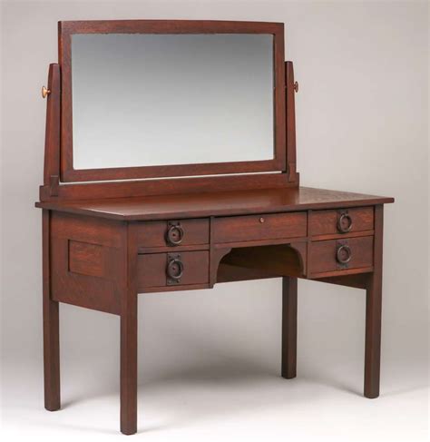 Gustav Stickley Five Drawer Vanity C California Historical