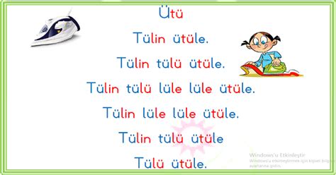 S N F Lk Okuma Yazma Sesi Karesel Okuma Metinleri Meb Ders