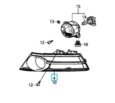 Honda Insight Offside Fog Light Surround Honda Direct Parts