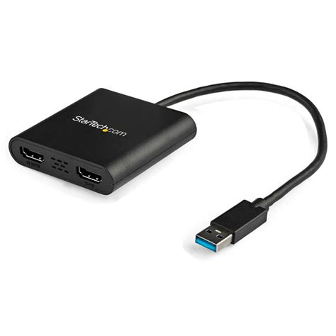 Startech USB To Dual HDMI Adapter 4K Preto Techinn