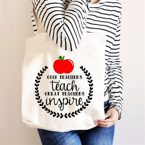 Personalized Teacher Canvas Tote Bag Paul Smith