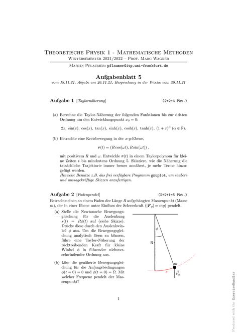 Aufgabenblatt 05 Theo 2 Blatt 5 Produced With The ExerciseHandler