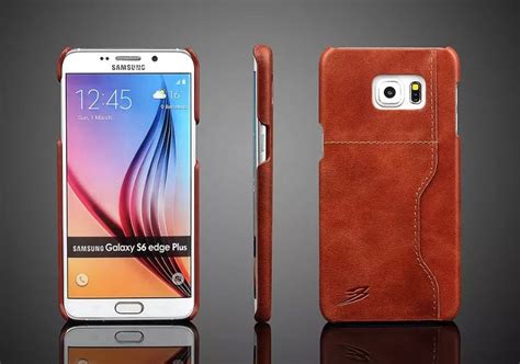 New 100 Real Genuine Leather Back Cover Case For Samsung Galaxy S6 Edge Plus Brand Original Oil