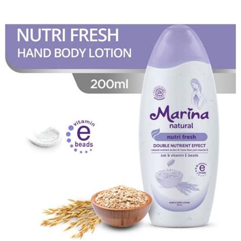 Jual Marina Natural Hand And Body Lotion Nutri Fresh 200ml Shopee Indonesia