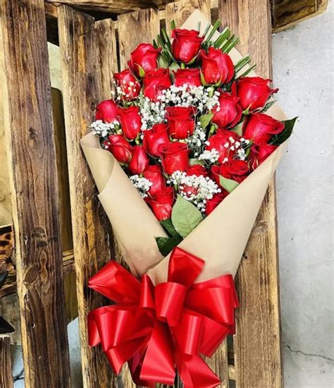 2 Dozen Red Rose Bouquet In Houston Tx Alcatraz Flower Shop