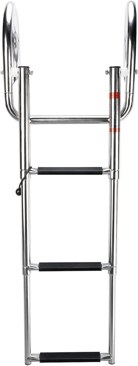 Yaemarine Stainless Steel Folding Dock Ladder 3 Steps Telescoping